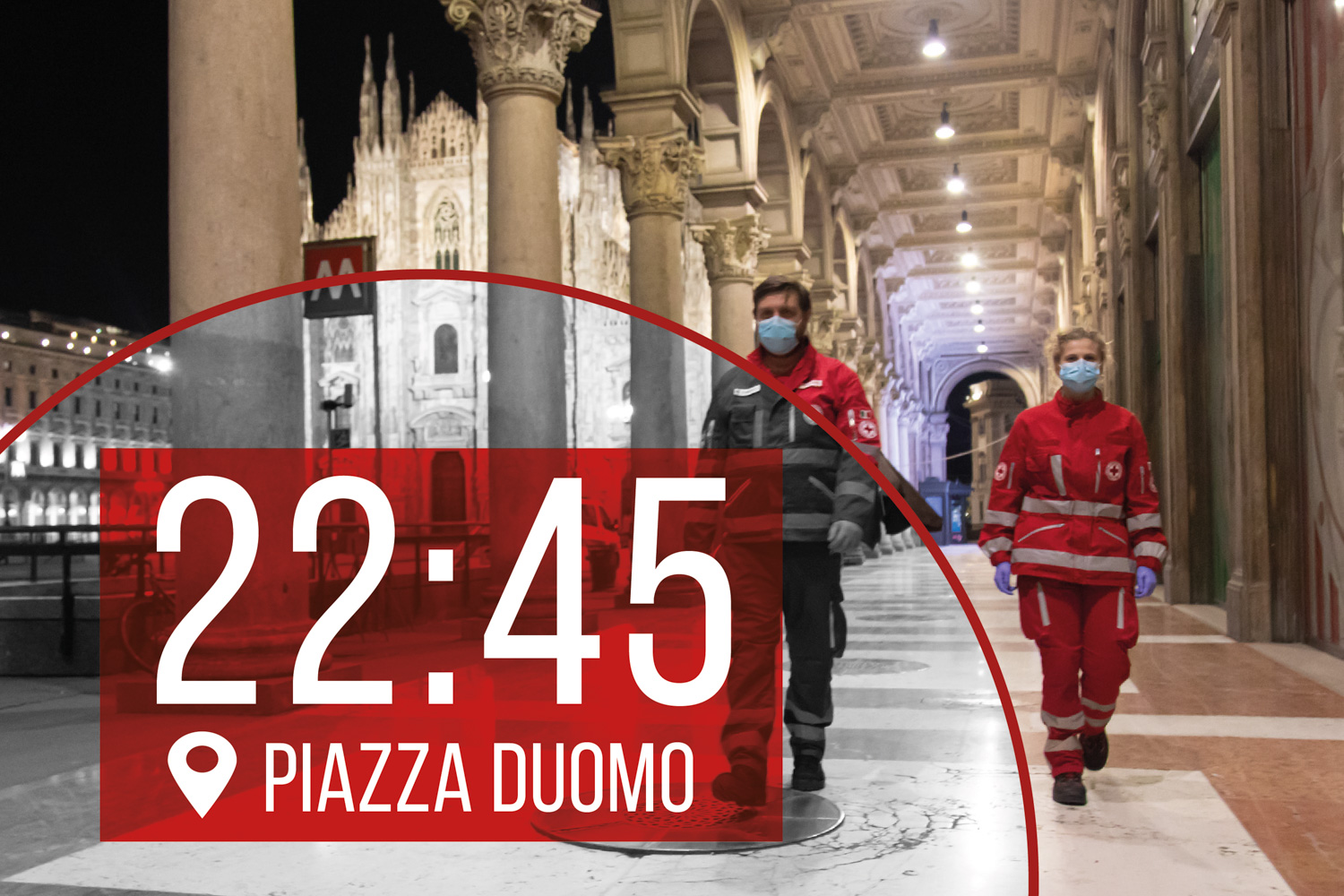22:45, piazza Duomo