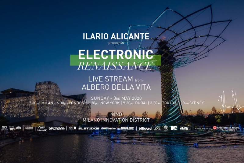 Electronic Renaissance, il Dj set solidale di Ilario Alicante che riaccende l&#039;Albero della Vita